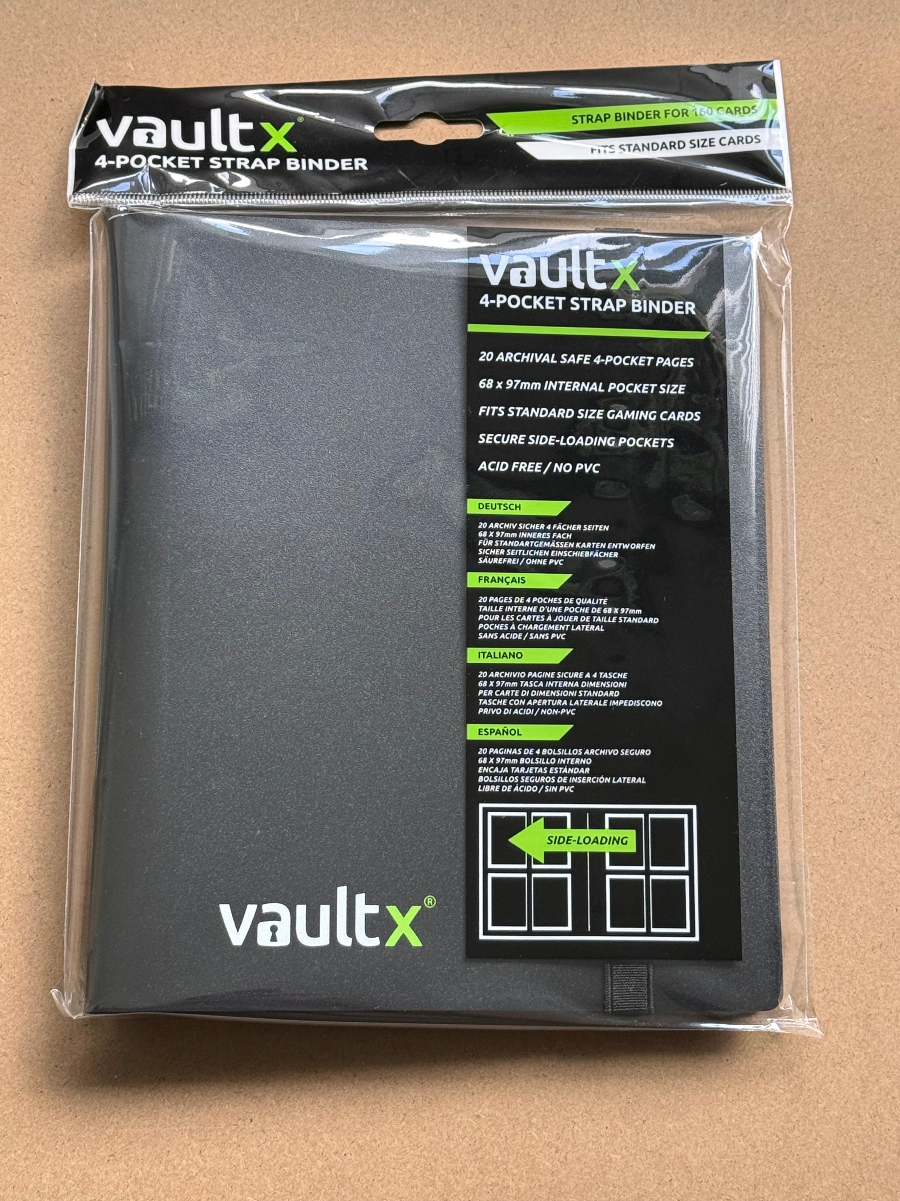 Vault X: 4-Pocket Strap Binder - Black