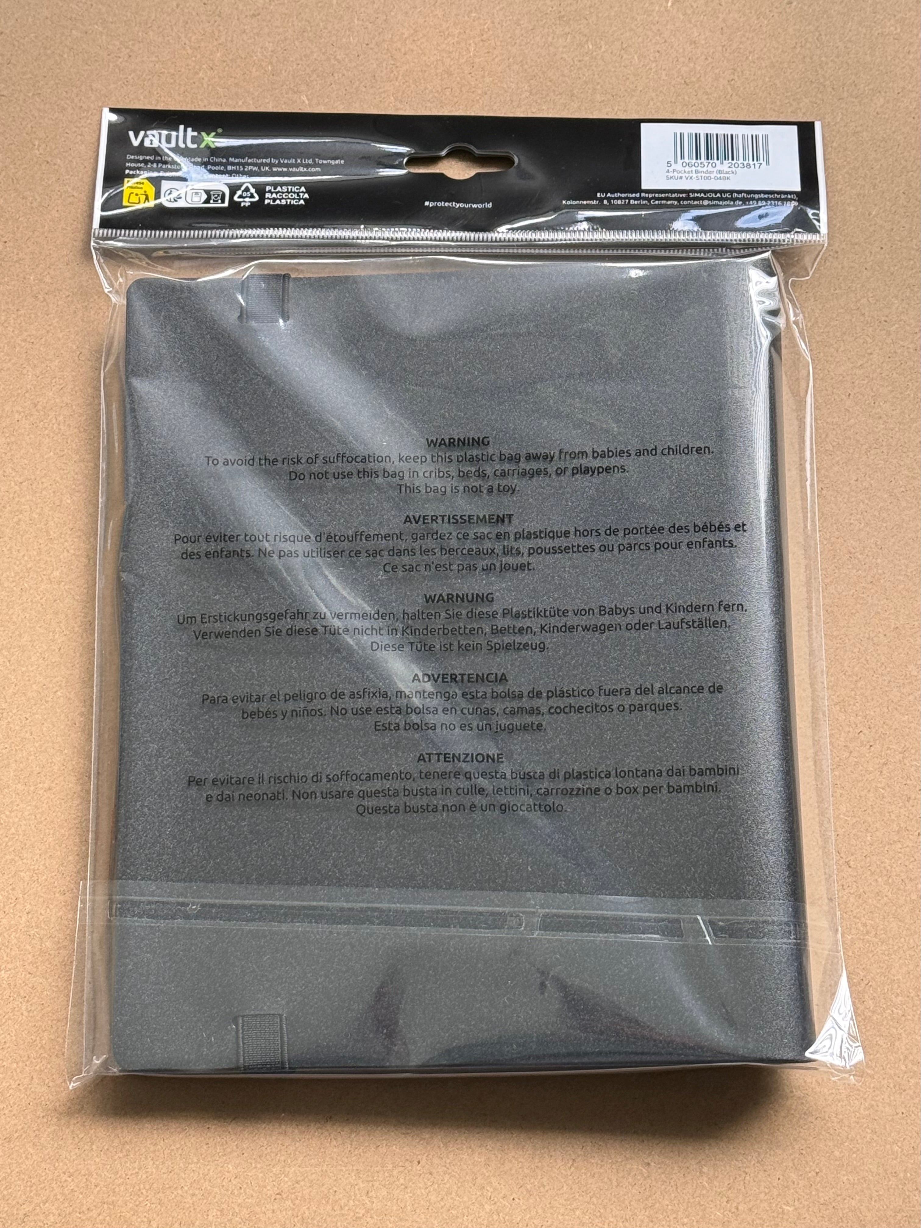 Vault X: 4-Pocket Strap Binder - Black