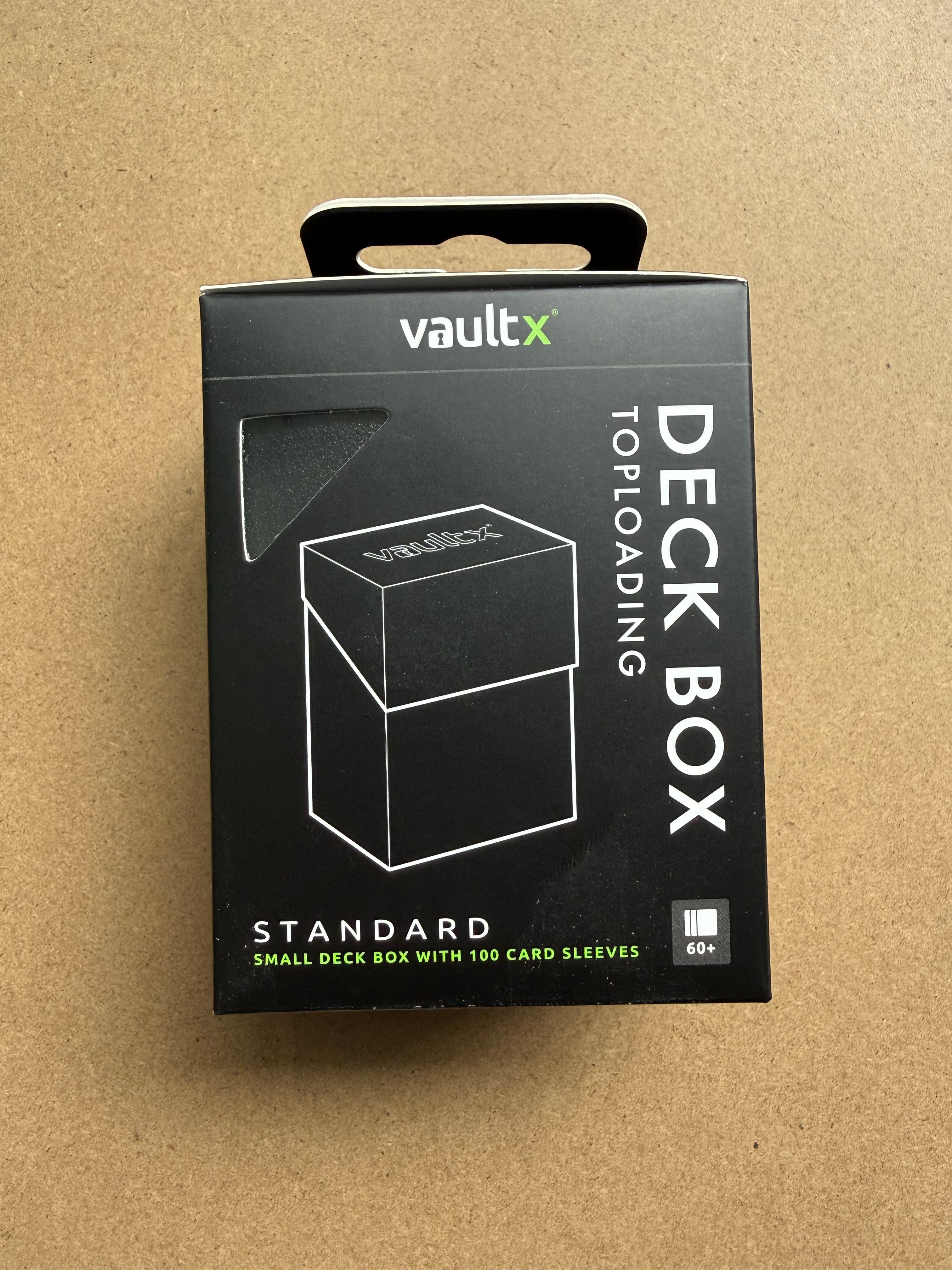 Vault X Toploading Deck Box with 100 Sleeves - Black