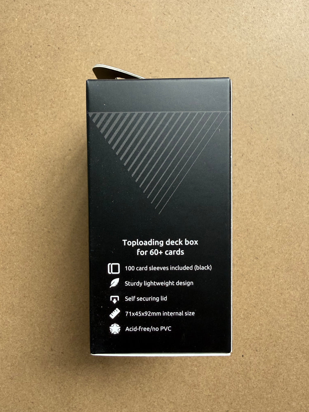 Vault X Toploading Deck Box with 100 Sleeves - Black