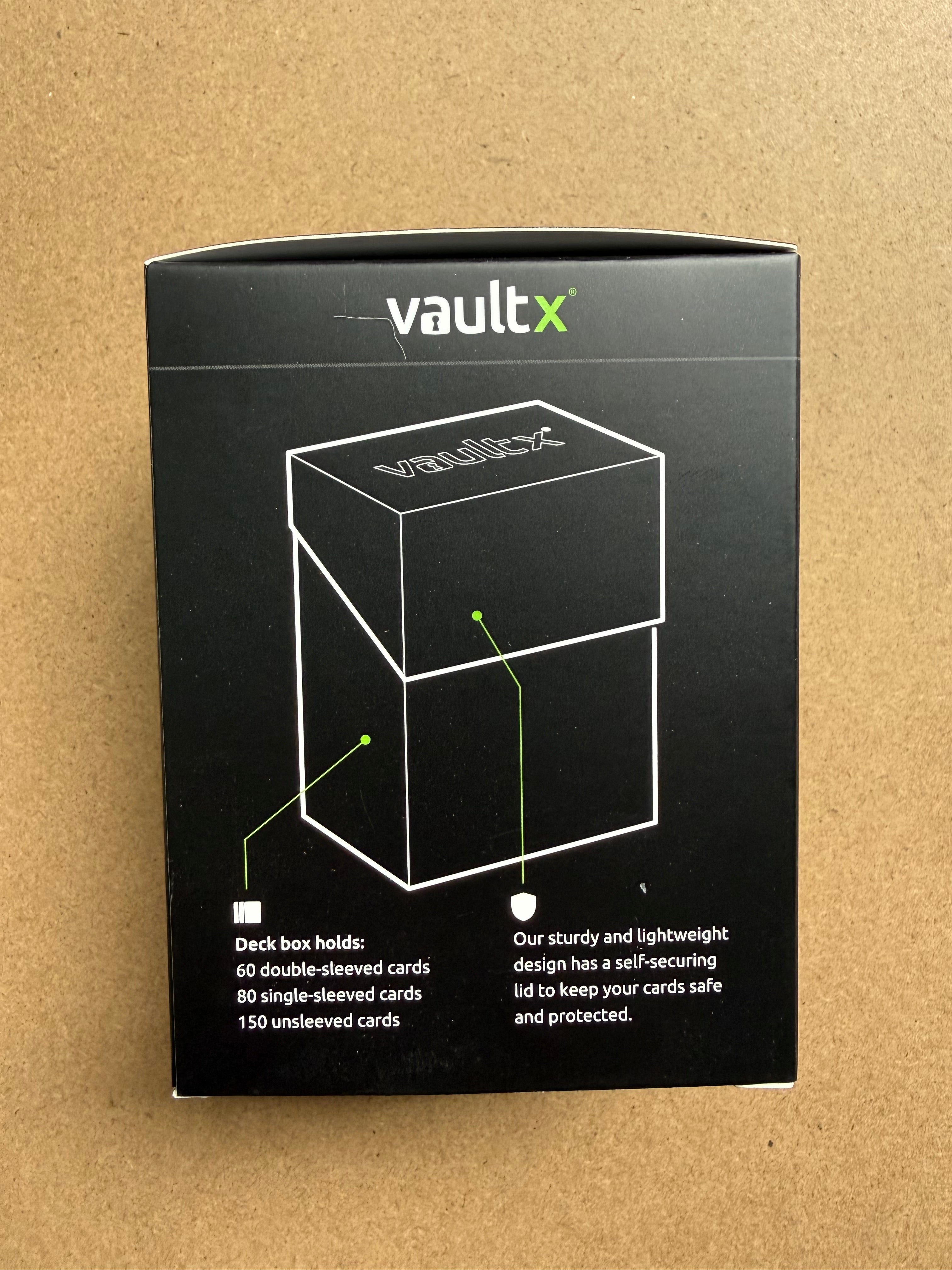 Vault X Toploading Deck Box with 100 Sleeves - Black