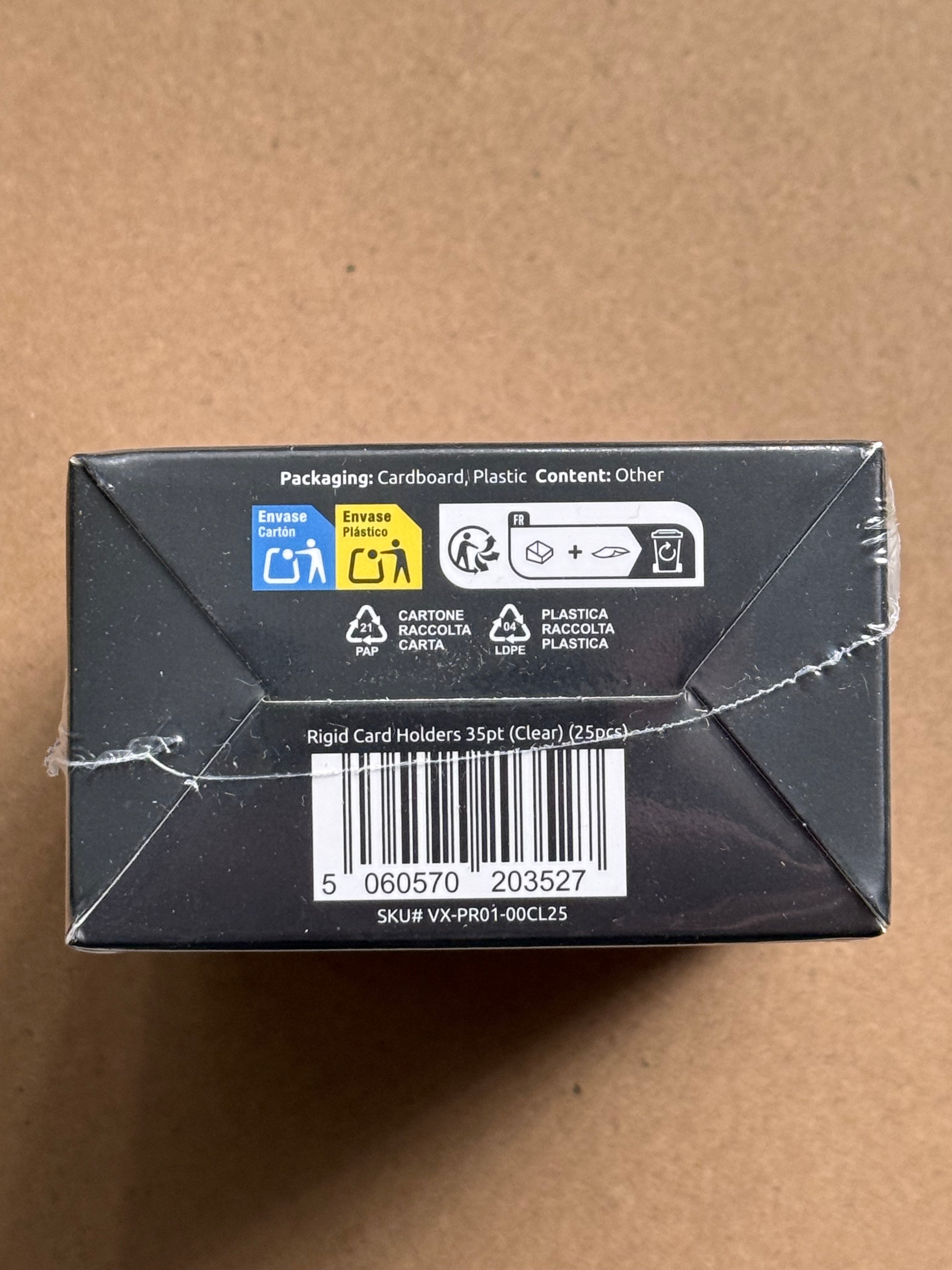 Vault X Toploading 35PT Rigid Card Holders - 25 Pack