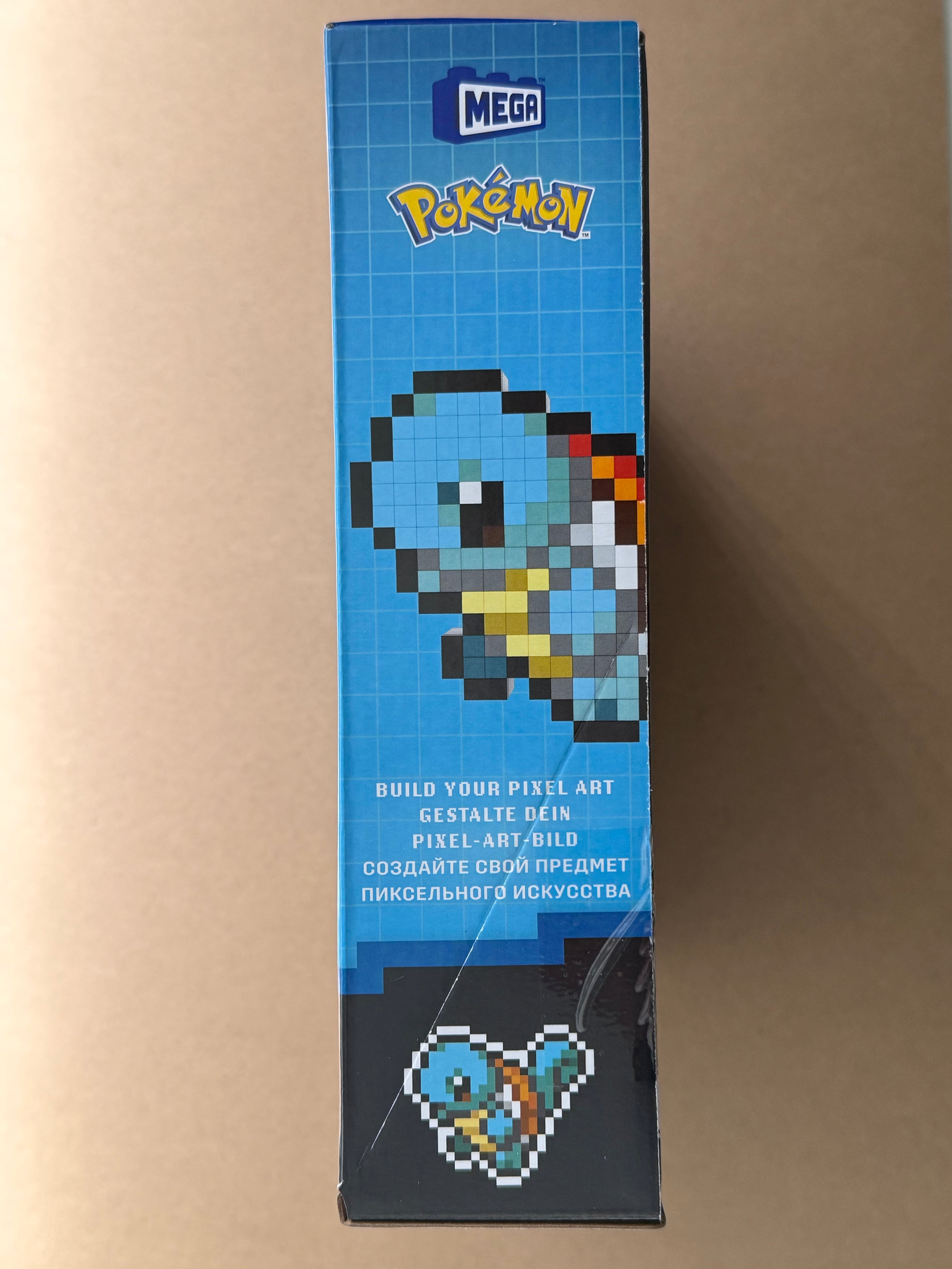 Mega Pokémon Squirtle Pixel Art Construction Set - 367 Pieces
