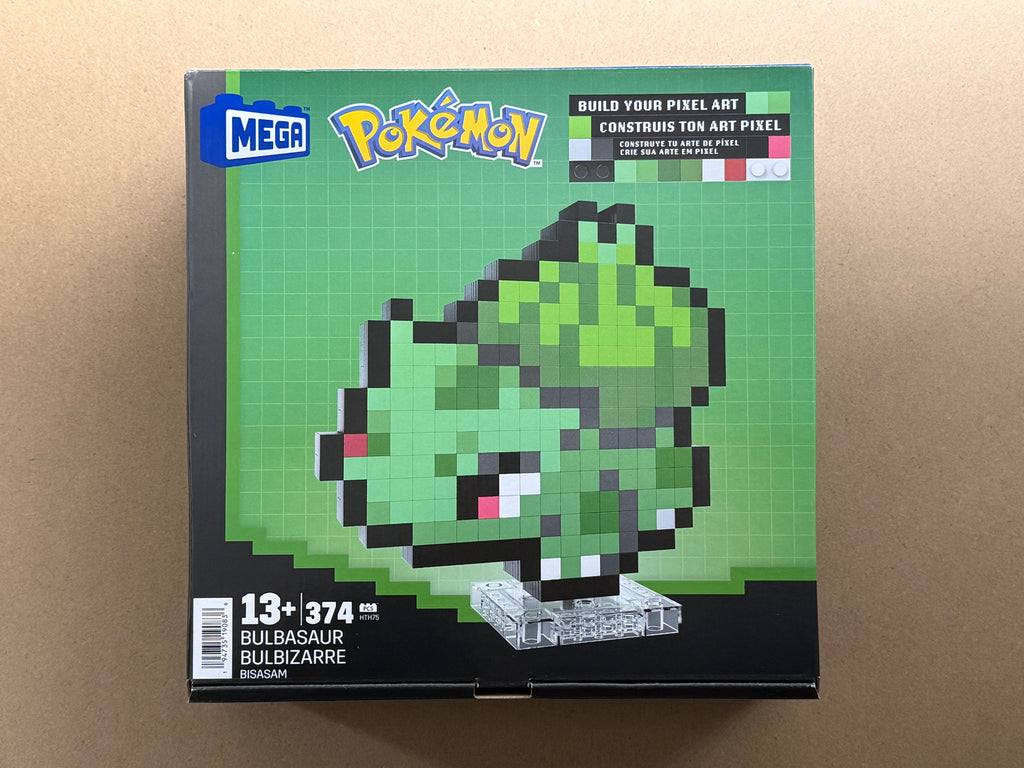 Mega Pokémon Bulbasaur Pixel Art Construction Set - 374 Pieces