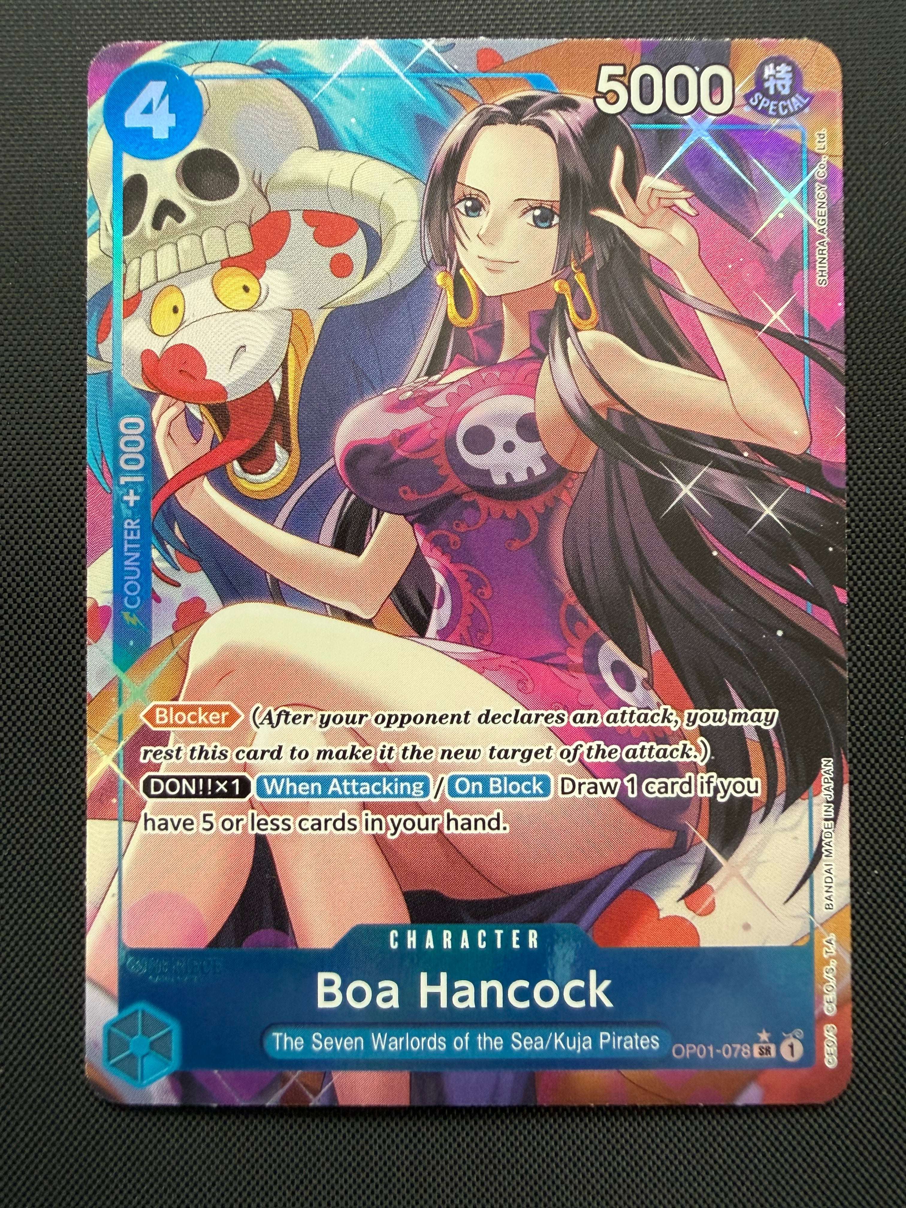 Boa Hancock OP01-078 - Alternate Art - Romance Dawn - Excellent One Piece Card Single