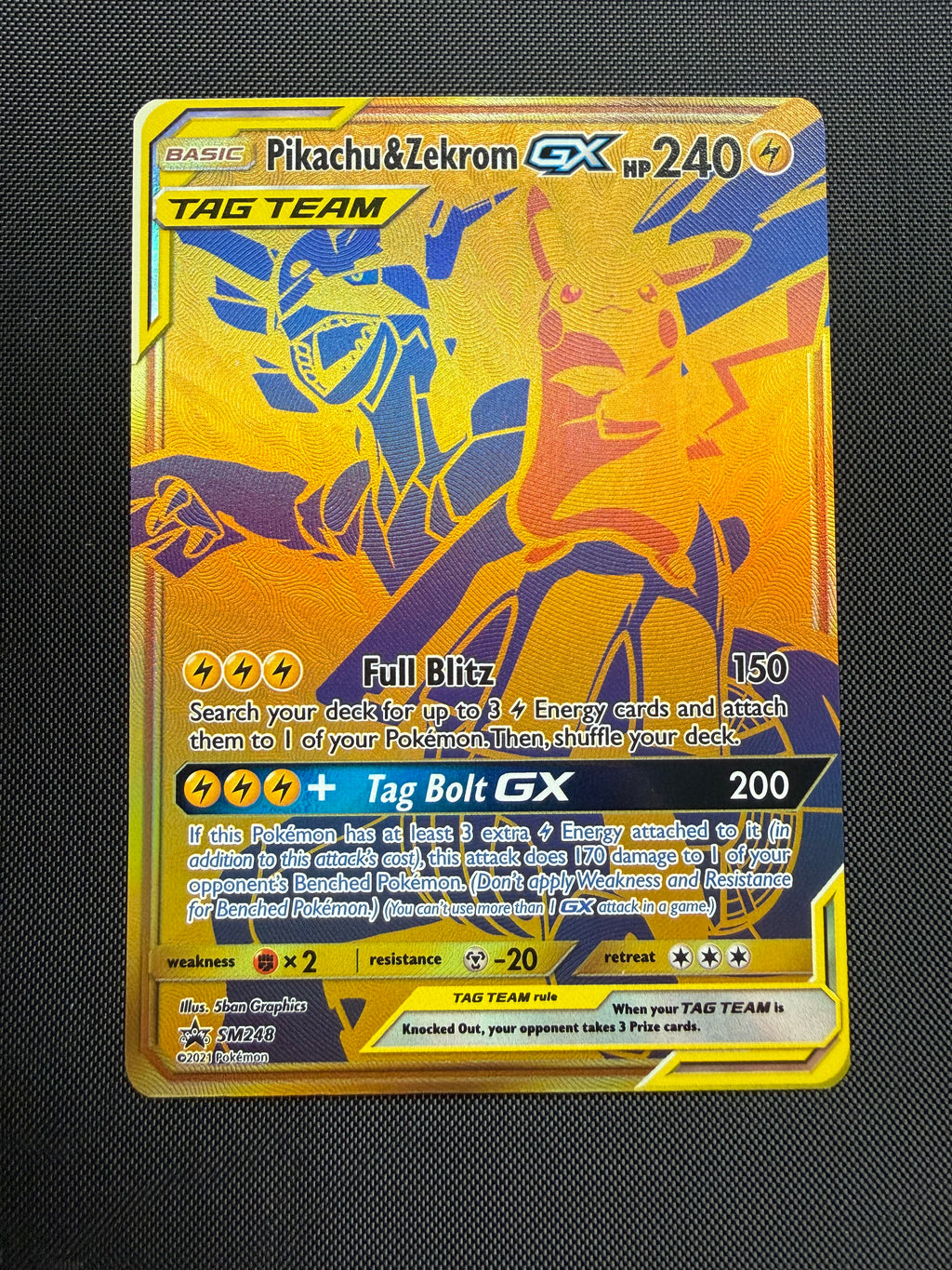 Pikachu & Zekrom GX SM248 - Promo - Excellent Pokémon Card Single