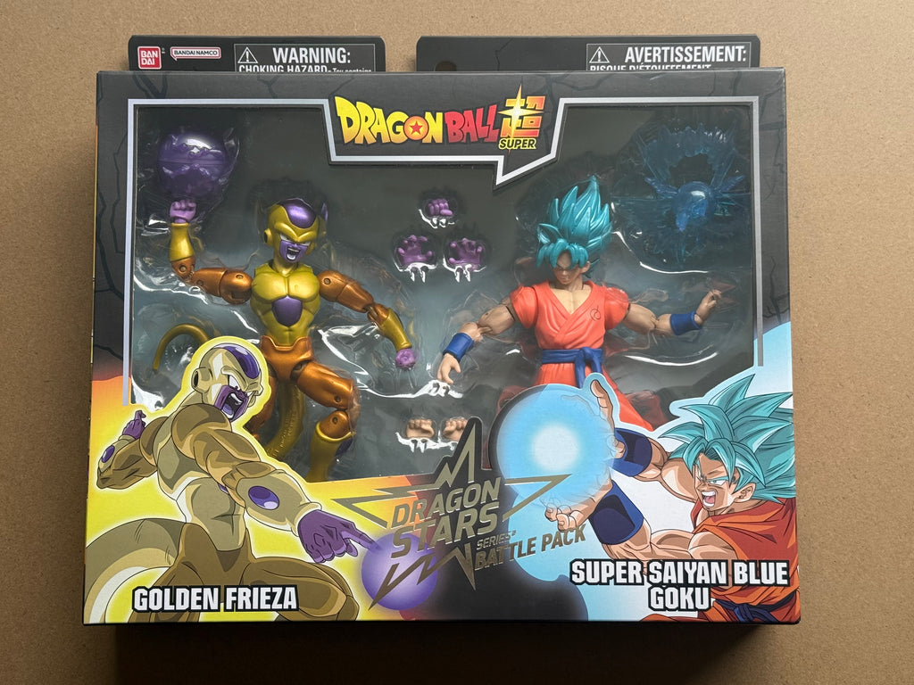Dragon Ball Super Dragon Stars Golden Frieza and Super Saiyan Blue Goku Battle Pack Action Figures