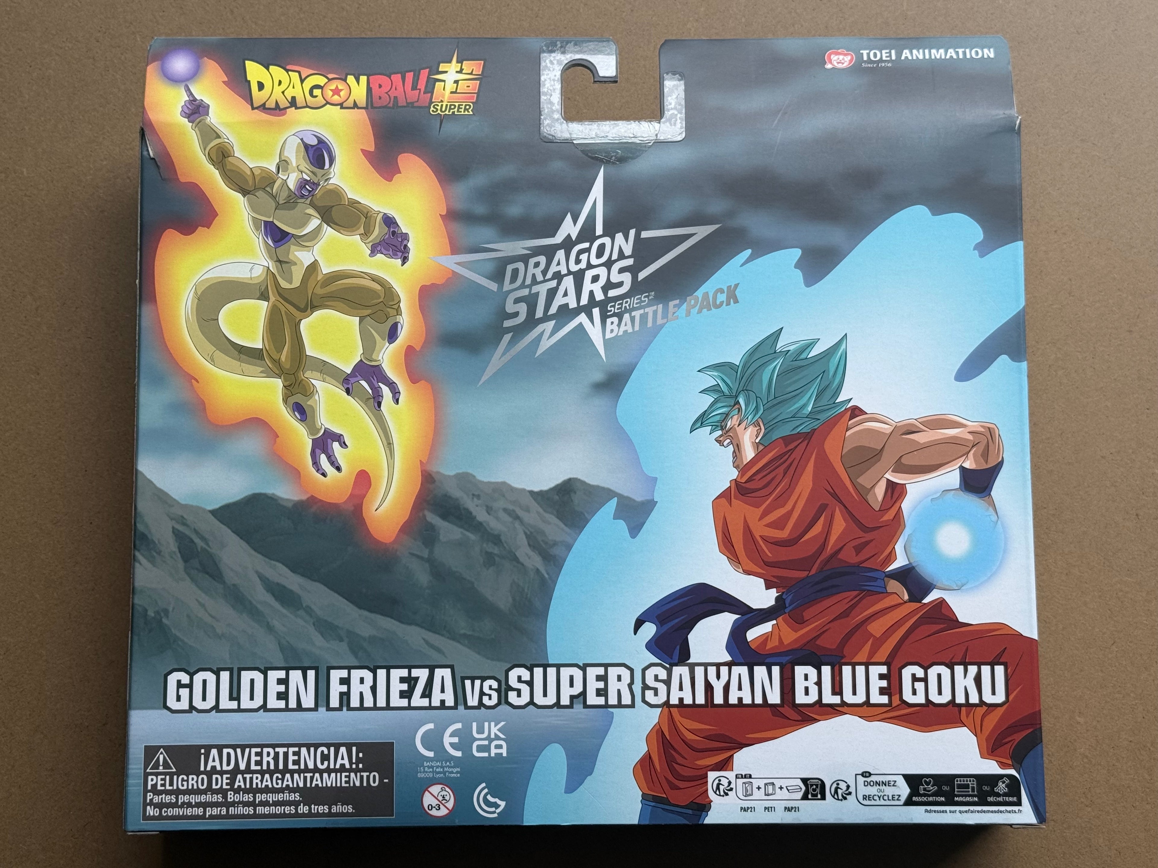Dragon Ball Super Dragon Stars Golden Frieza and Super Saiyan Blue Goku Battle Pack Action Figures