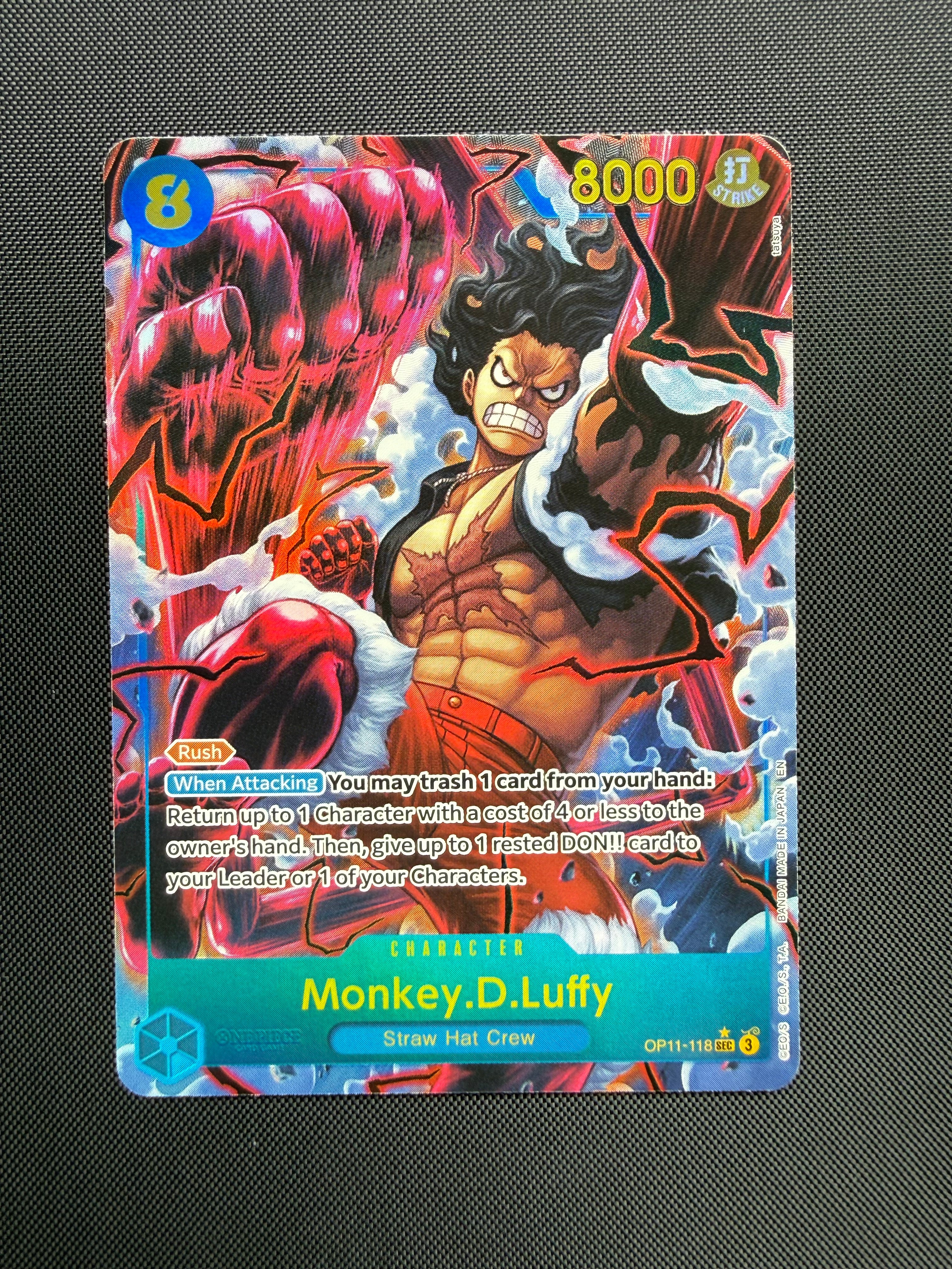 Monkey.D.Luffy OP11-118 SEC - Alternate Art - A Fist of Divine Speed - Excellent One Piece Card Single