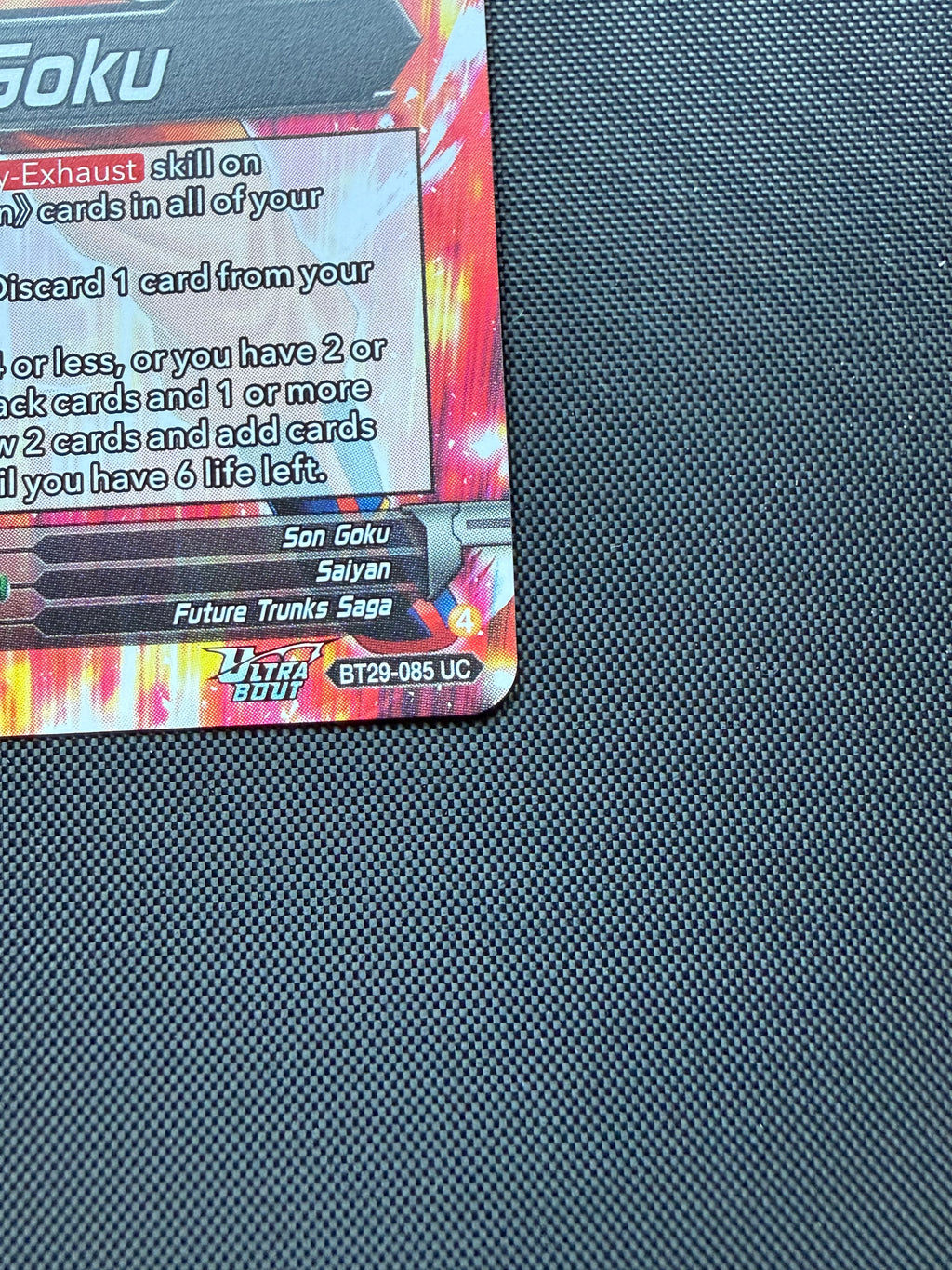 SSB Kaio-Ken Son Goku, Striking a God BT29-085 SLR - Fearsome Rivals - Near Mint Dragon Ball Card Single
