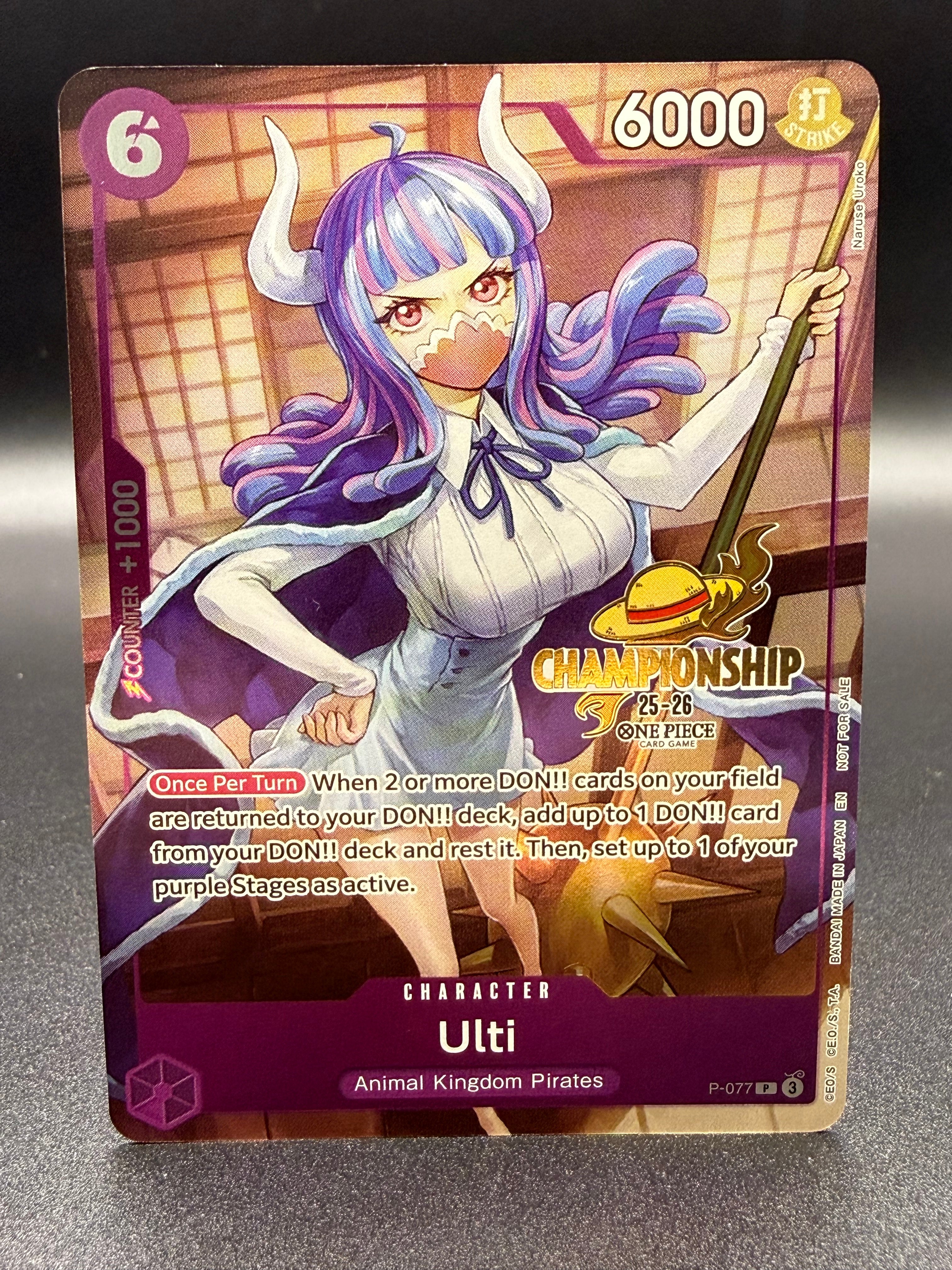 Ulti P-077 - Championship Promo - Near Mint One Piece Card Single