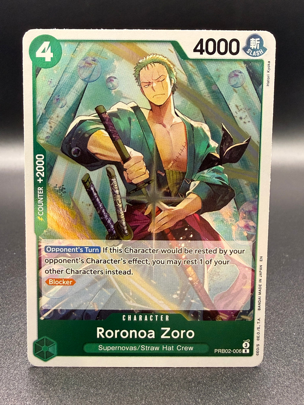 Roronoa Zoro PRB02-006 - One Piece Card The Best Vol.2 - Excellent One Piece Card Single