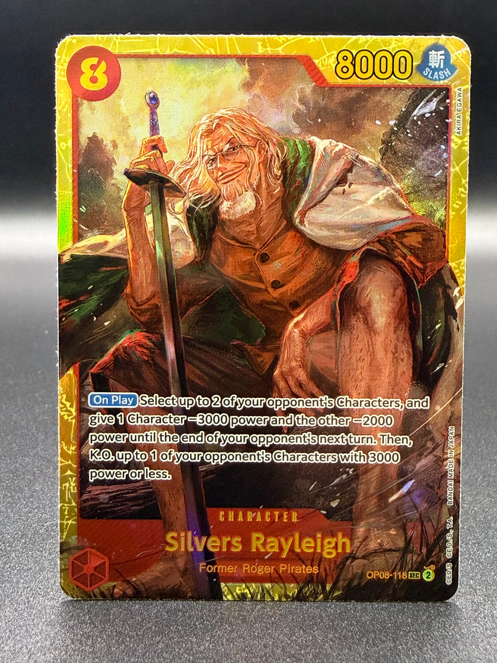 Silvers Rayleigh OP08-118 SEC - Two Legends - Excellent One Piece Card Single