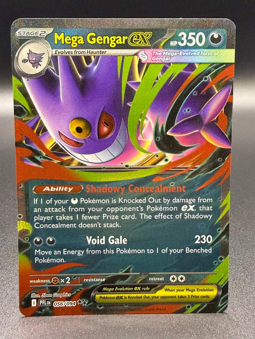 Mega Gengar ex 056/094 - Phantasmal Flames - Lightly Played Pokémon Card Single