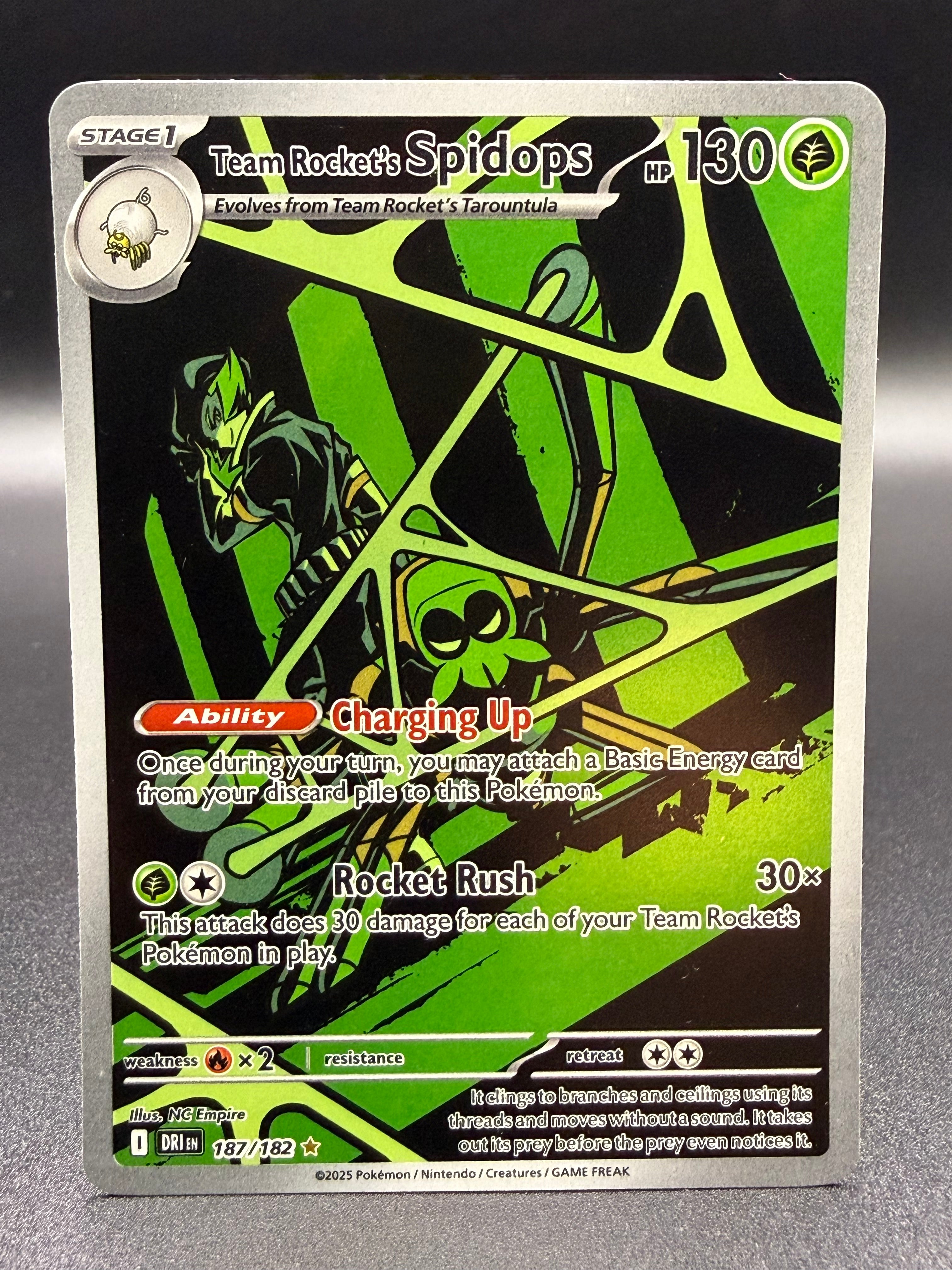 Team Rocket’s Spidops 187/182 - Destined Rivals - Lightly Played Pokémon Card Single
