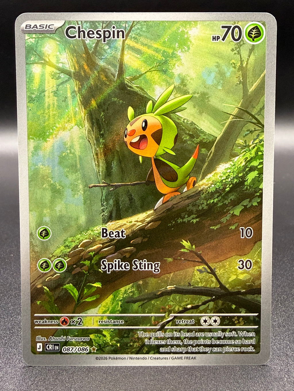 Chespin 087/086 - Chaos Rising - Excellent Pokémon Card Single