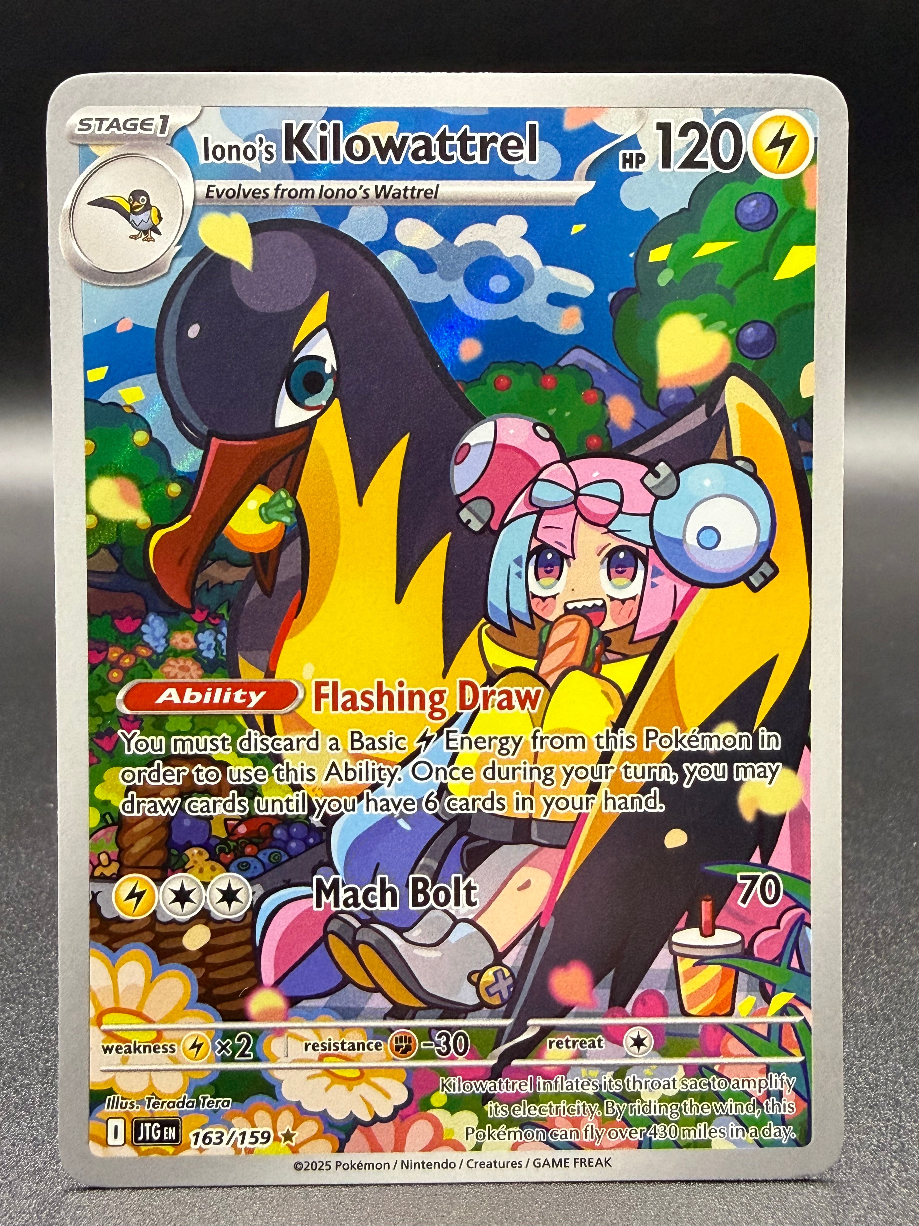 Iono’s Kilowattrel 163/159 - Journey Together - Near Mint Pokémon Card Single
