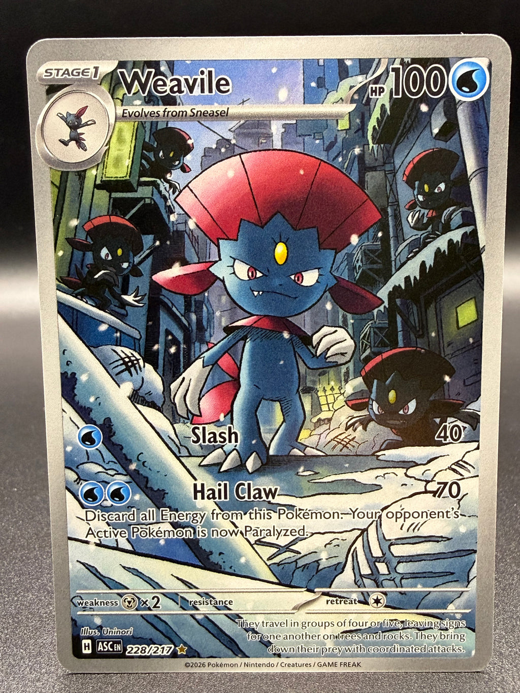 Weavile 228/217 - Ascended Heroes - Near Mint Pokémon Card Single
