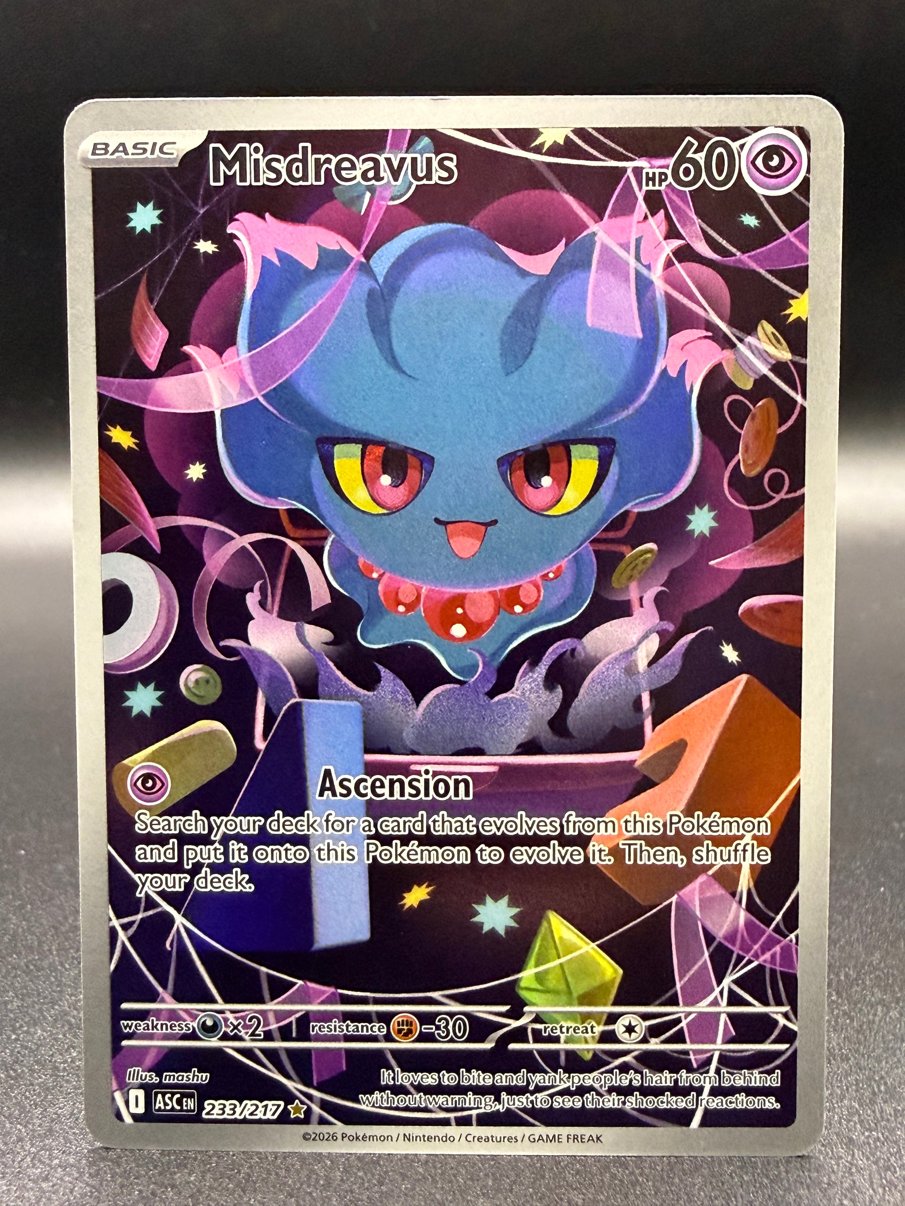 Misdreavus 233/217 - Ascended Heroes - Lightly Played Pokémon Card Single