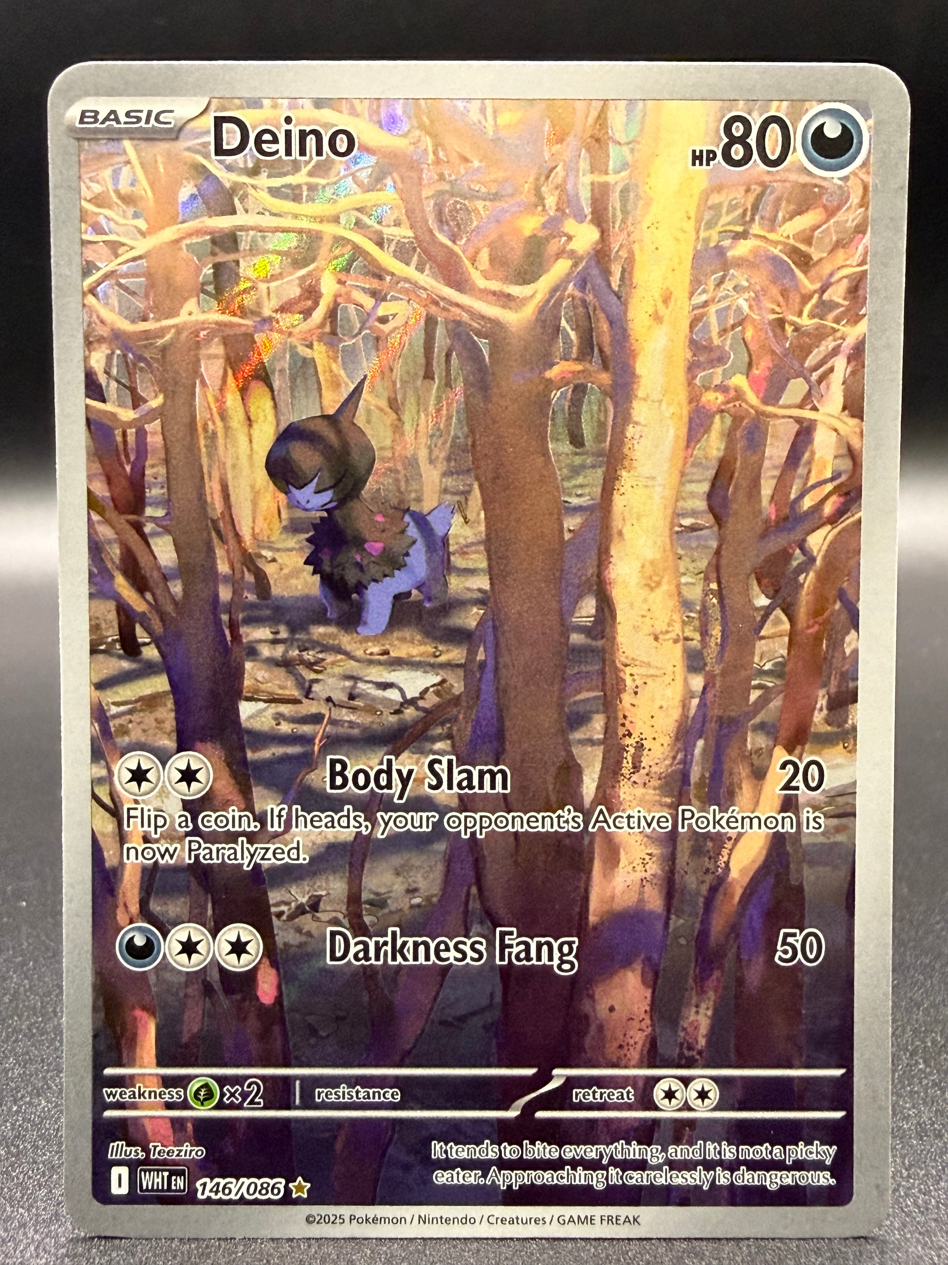 Deino 146/086 - White Flare - Near Mint Pokémon Card Single