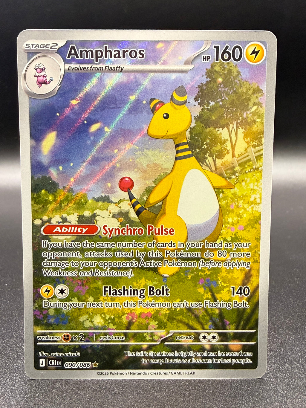 Ampharos 090/086 - Chaos Rising - Near Mint Pokémon Card Single