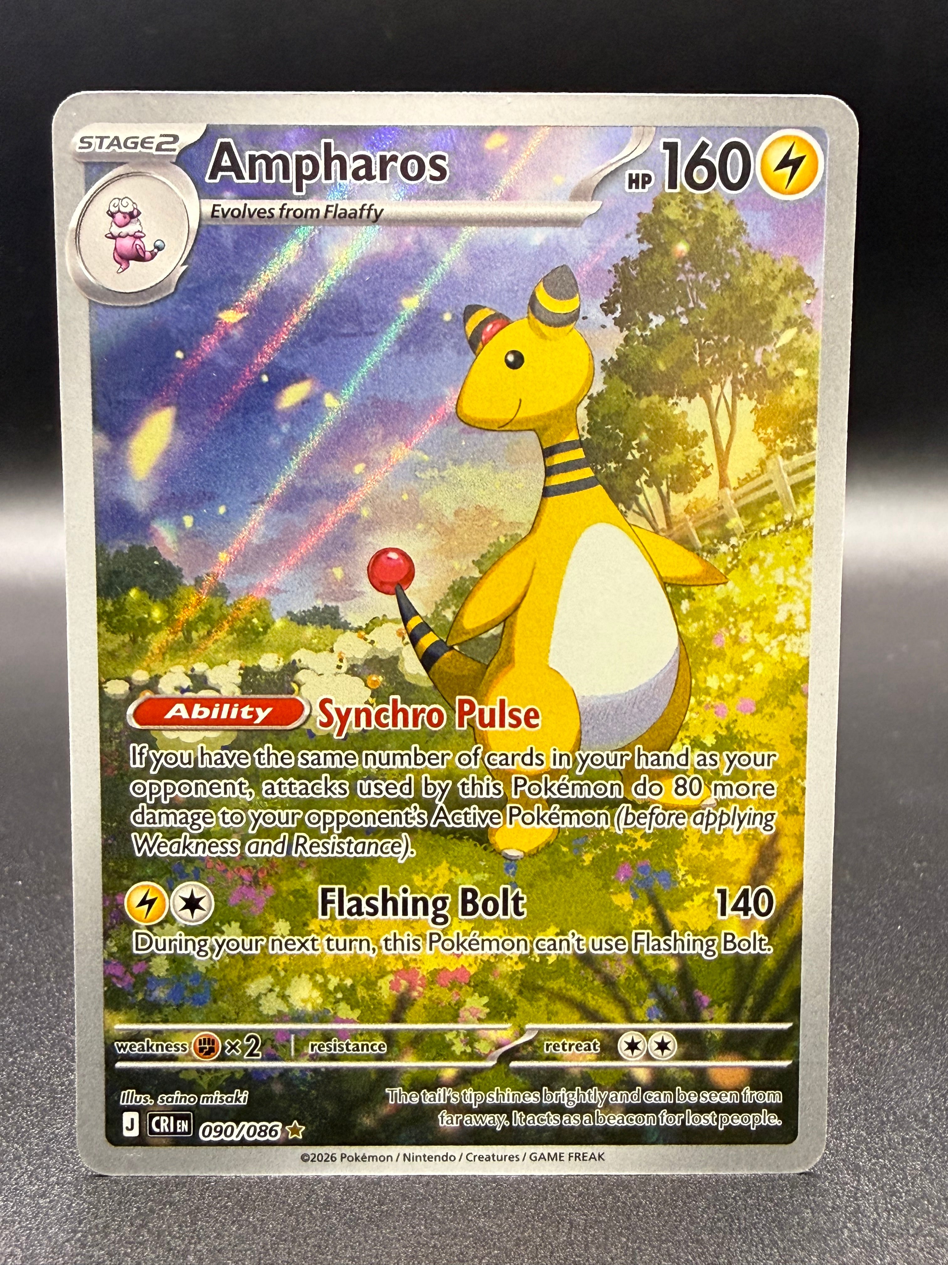 Ampharos 090/086 - Chaos Rising - Near Mint Pokémon Card Single