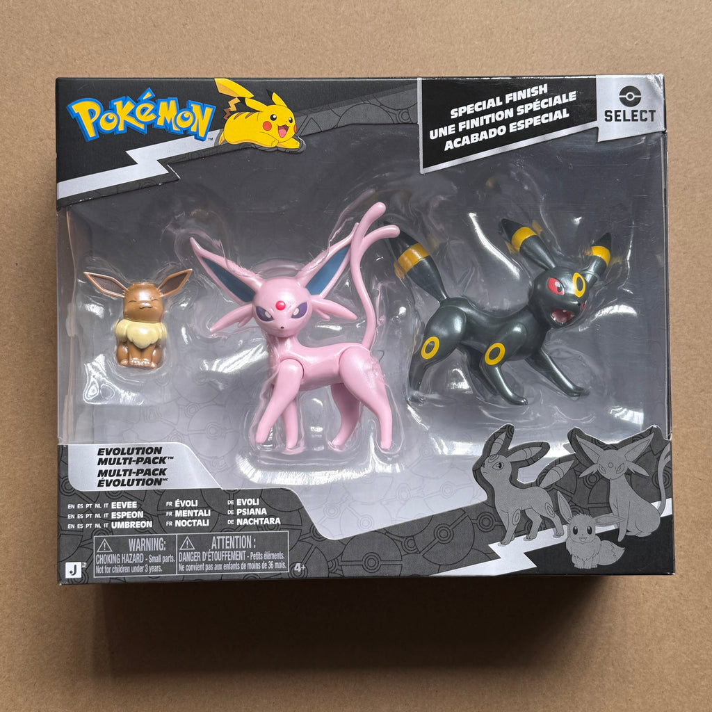 Pokémon Select Evolution Multi Pack - Eevee, Espeon and Umbreon Figures
