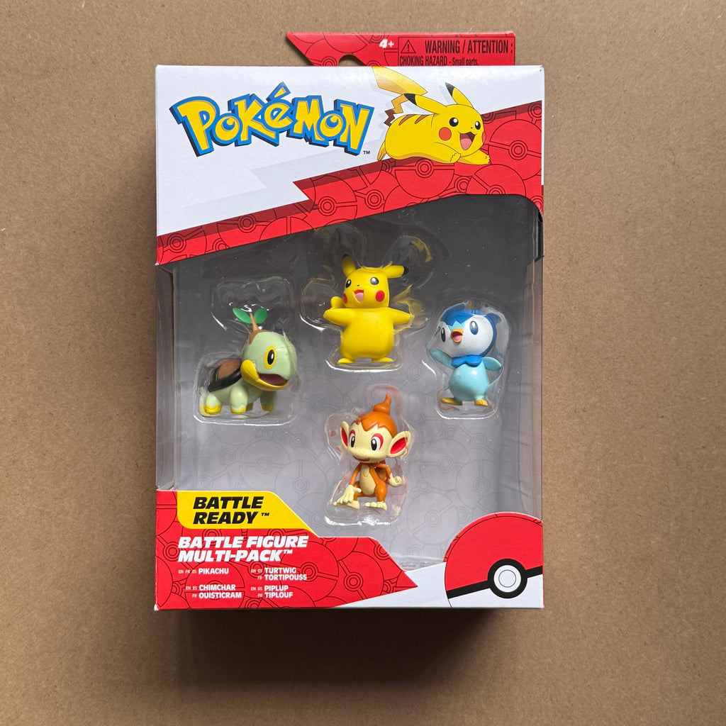 Pokémon Battle Ready Battle Figure Multi Pack - Pikachu, Turtwig, Chimchar and Piplup
